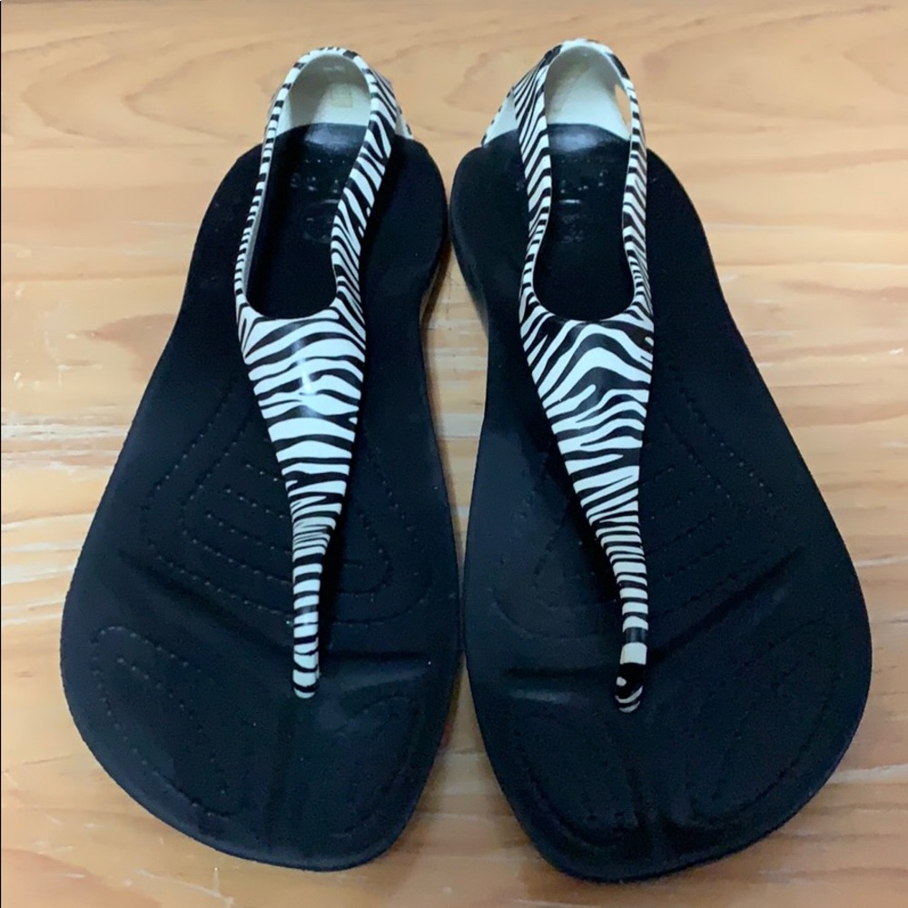 Like new croc zebra sandals